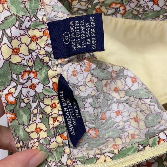 Vintage American Eagle Retro Stretch Floral Mini Skirt Sz 0 Woman's - Picture 5 of 8